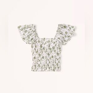 Abercrombie & Fitch Flutter Sleeve Bamboo Top